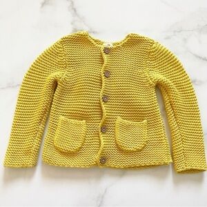 John Lewis Marigold Knit Cardigan Sweater Size 9-12 Months